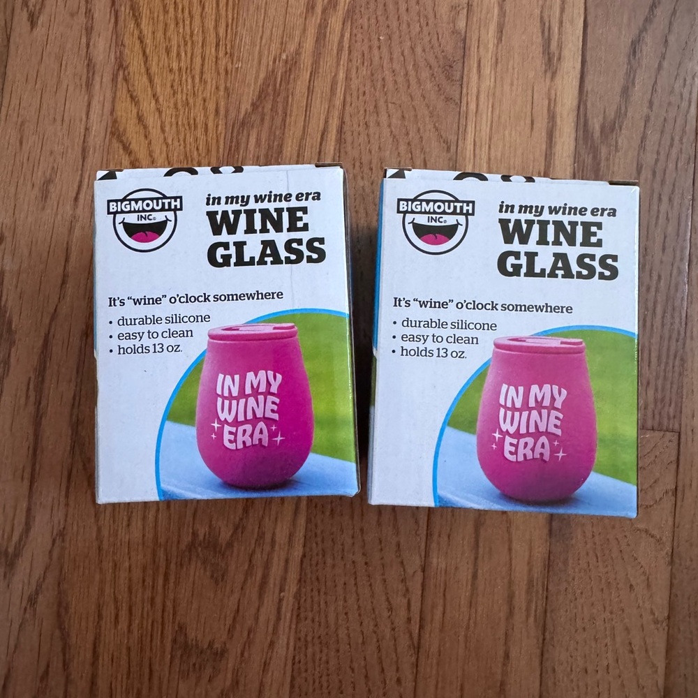 Bigmouth in my wine era Pink Silicone Wine Glass set of 2